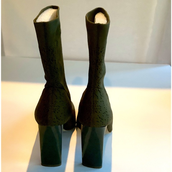 Charles David Matera Olive Green Stretch Boots 8.5 New - Picture 3 of 6